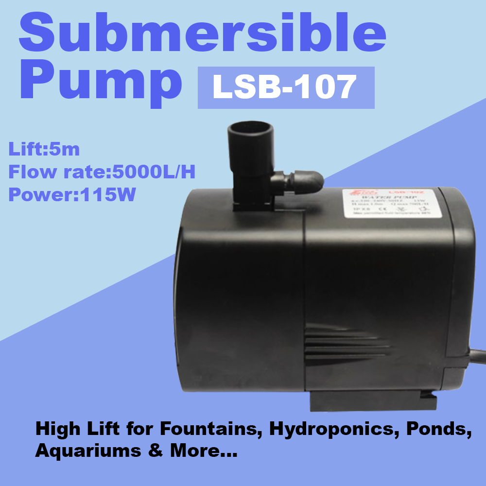 Submersible Water Pump for Hydroponics, Pond, Aquarium, Fountain