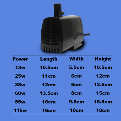 Submersible Water Pump for Hydroponics, Pond, Aquarium, Fountain